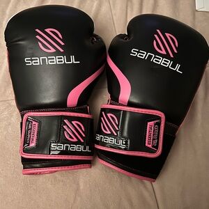 Sanabul Black and Pink Boxing Gloves